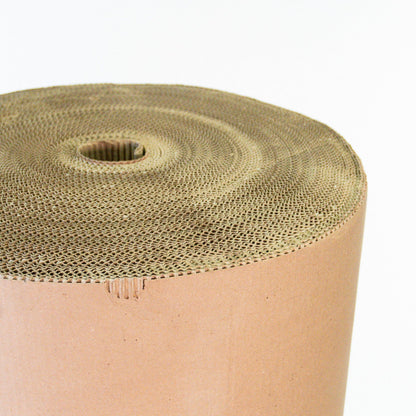 Cartón Corrugado (Single Face) Kraft – Rollo protector 100% reciclable | 125 cm de ancho