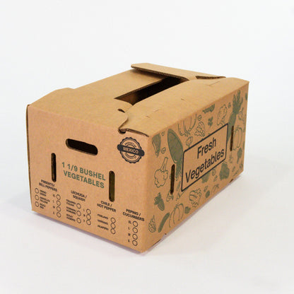 Caja agrícola ventilada 1 1/9 con impresión – 49.1 x 32.1 x 24.4 cm - KIT 25153