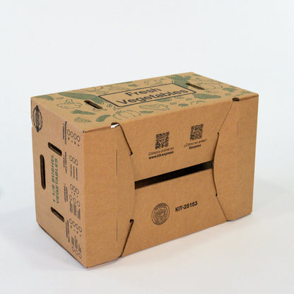 Caja agrícola ventilada 1 1/9 con impresión – 49.1 x 32.1 x 24.4 cm - KIT 25153