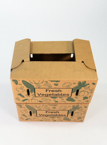 Caja agrícola ventilada 1 1/9 con impresión – 49.1 x 32.1 x 24.4 cm - KIT 25153